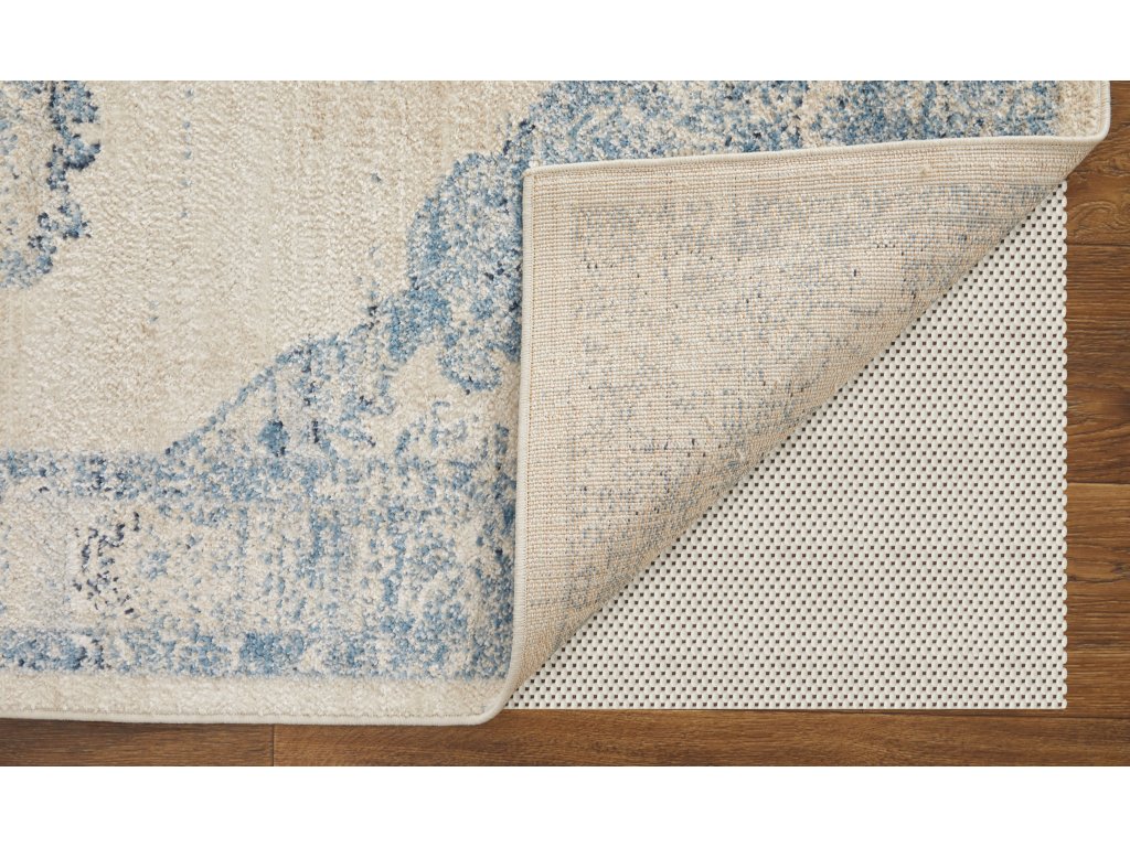 Camellia Transitional Medallion, Blue/Ivory, 5' x 7'-6" Area Rug - image 5