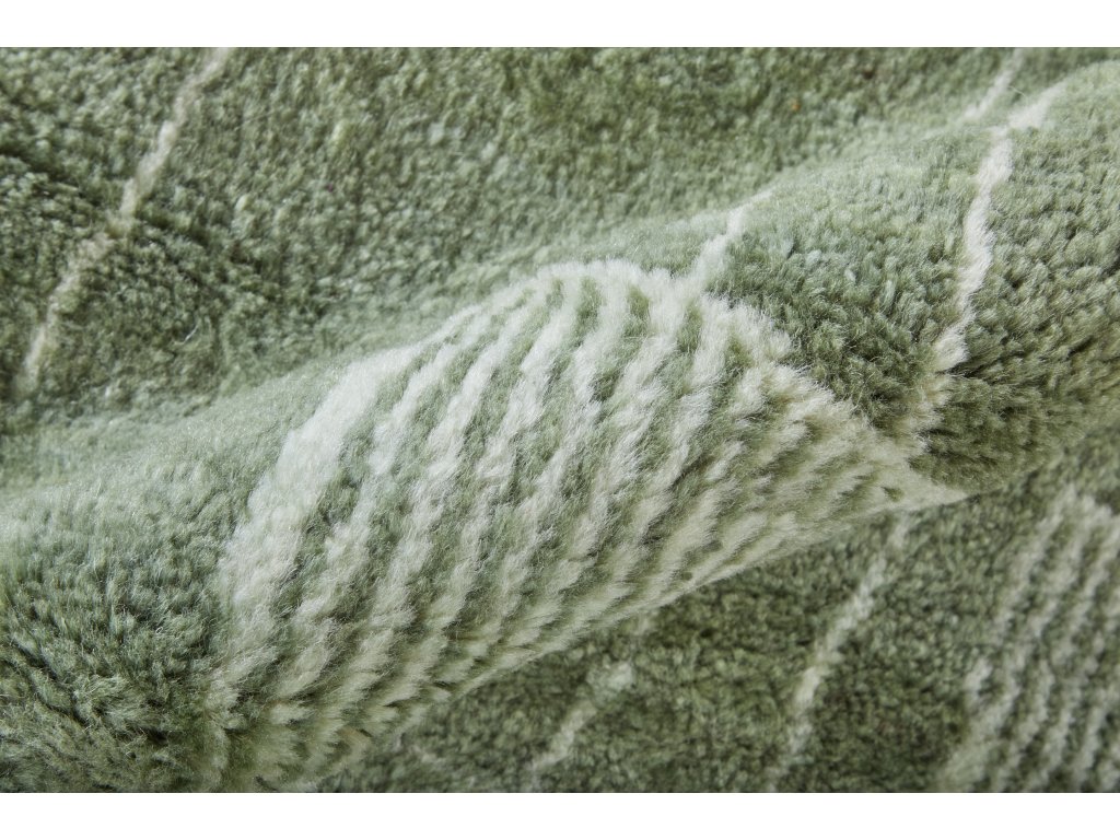 Agape Modern Abstract, Green/Ivory, 7'-9" x 9'-9" Area Rug - image 3