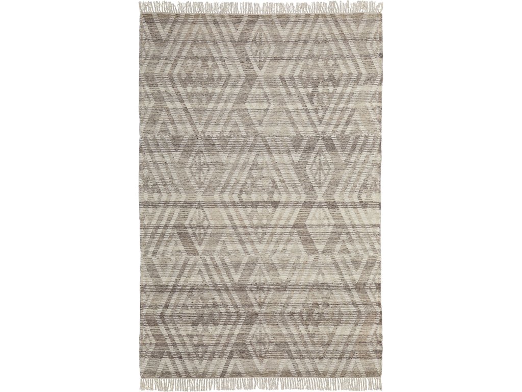 Savona Transitional Diamond, Taupe/Ivory/Gray, 10' x 14' Area Rug - main image