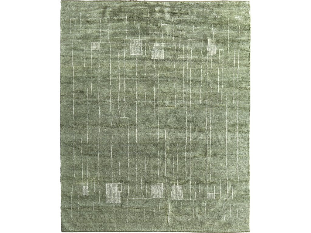 Agape Modern Abstract, Green/Ivory, 7'-9" x 9'-9" Area Rug - main image