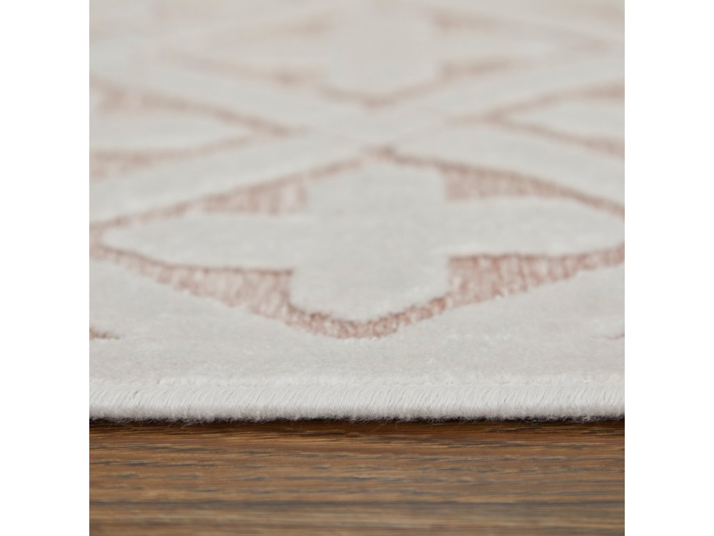 Saphir Mira Modern Geometric, Pink/White, 9'-8" x 12'-7" Area Rug - image 7