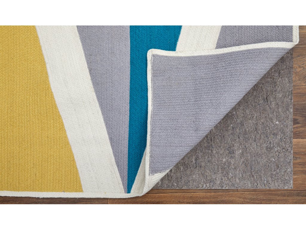 Clare Transitional Geometric, Gray/Yellow/Blue, 5' x 8' Area Rug - image 4