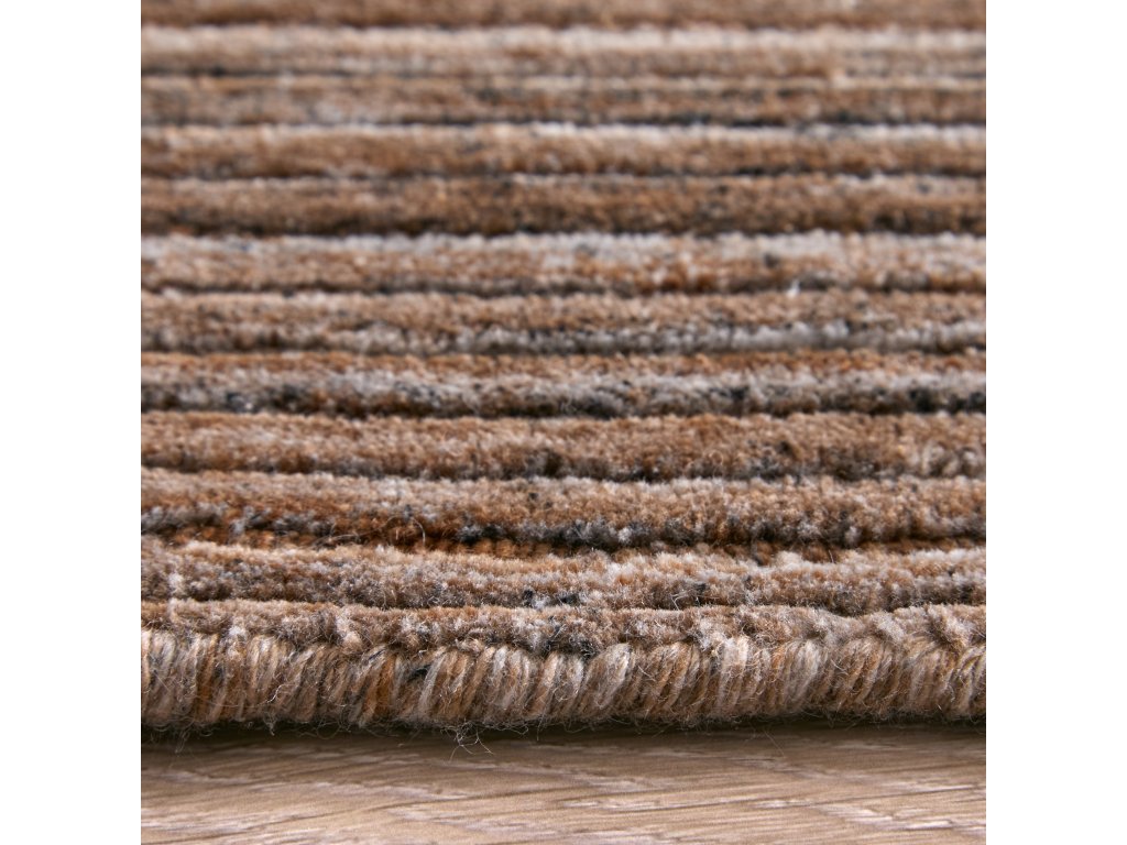 Lakewood Modern Solid, Brown/Black/Gray, 8' x 10' Area Rug - image 6