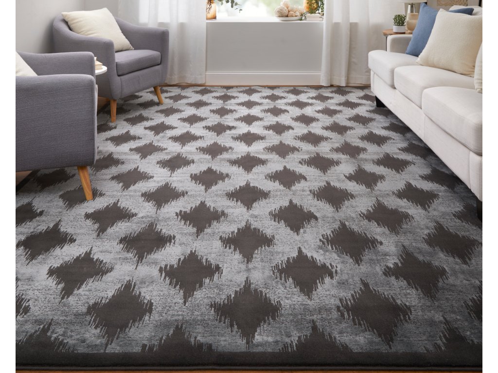 Azeri Iv Transitional Diamond, Gray/Taupe, 10' x 13'-2" Area Rug - image 3