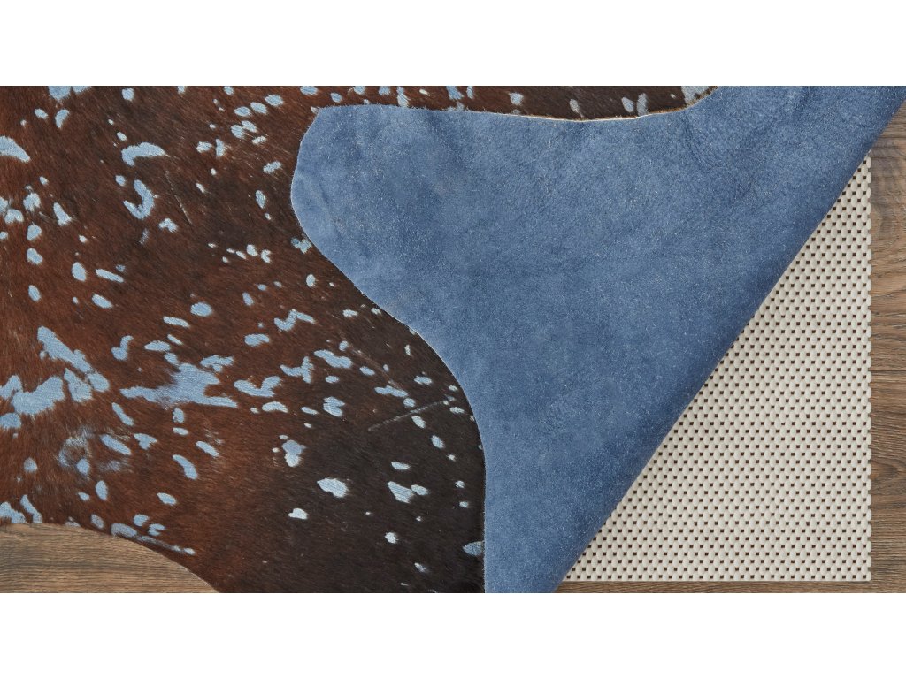 Ellyse Transitional Animal Print, Blue/Brown, Large Shaped Rug - image 4