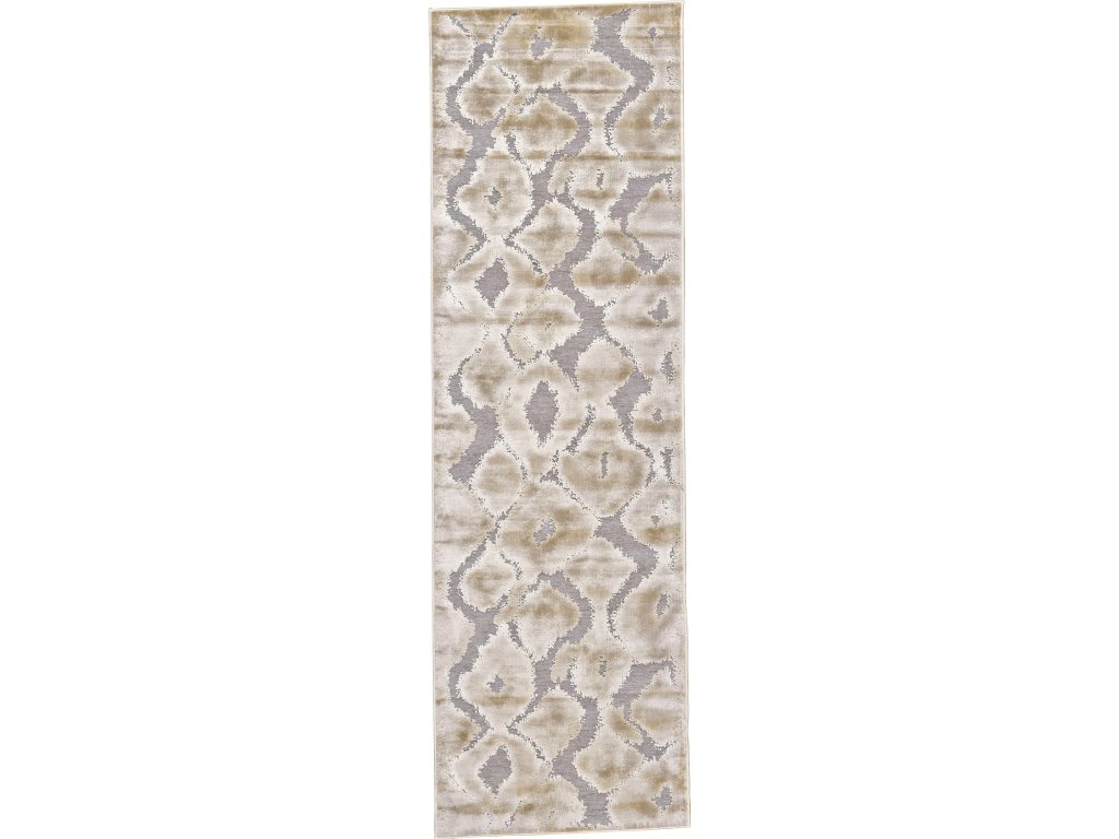 Saphir Zam Modern Abstract, Ivory/Gray/Taupe, 2'-6" x 8' Runner Rug - main image
