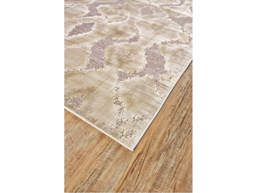 Saphir Zam Modern Abstract, Ivory/Gray/Taupe, 2'-6" x 8' Runner Rug - image 1