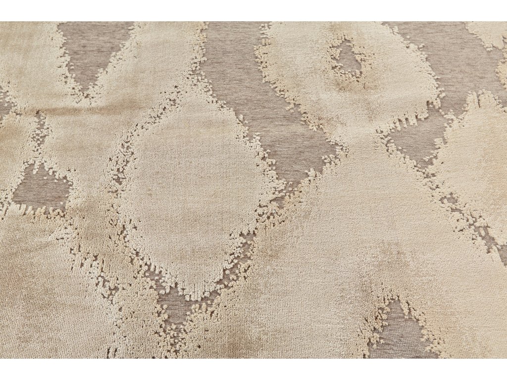 Saphir Zam Modern Abstract, Ivory/Gray/Taupe, 2'-6" x 8' Runner Rug - image 2