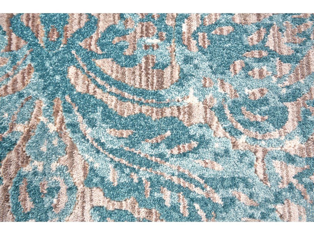 Keats Transitional Distressed, Blue/Taupe/Ivory, 8'-9" x 8'-9" Round Rug - image 2