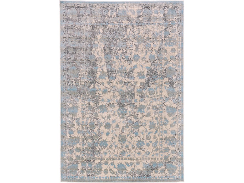Prasad Modern Distressed, Blue/Taupe/Ivory, 10' x 13'-2" Area Rug - main image