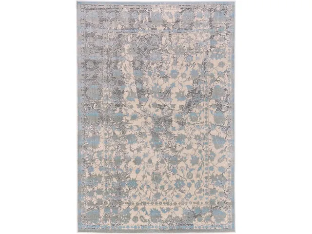 Prasad Modern Distressed, Blue/Taupe/Ivory, 10' x 13'-2" Area Rug
