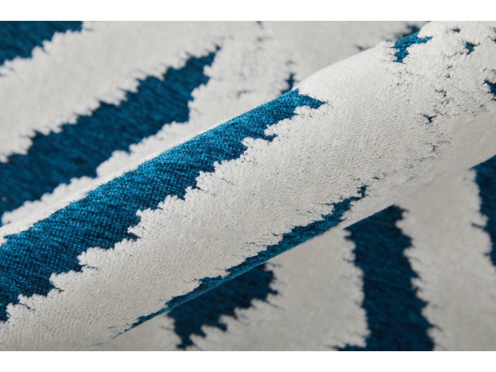 Saphir Mira Modern Solid, Blue/Green/White, 9'-8" x 12'-7" Area Rug - image 4