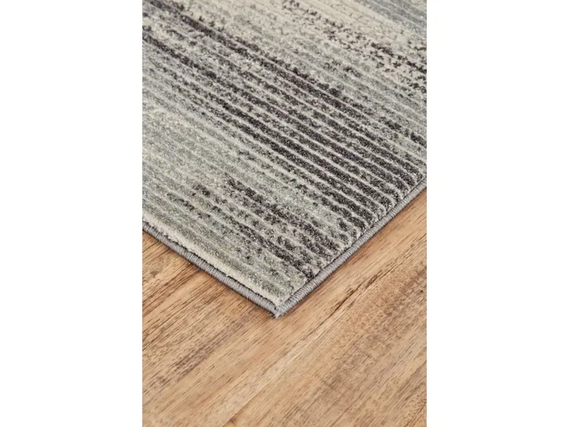 Akhari Transitional Abstract, Ivory/Gray/Black, 1'-8" x 2'-10" Accent Rug - Alternative View