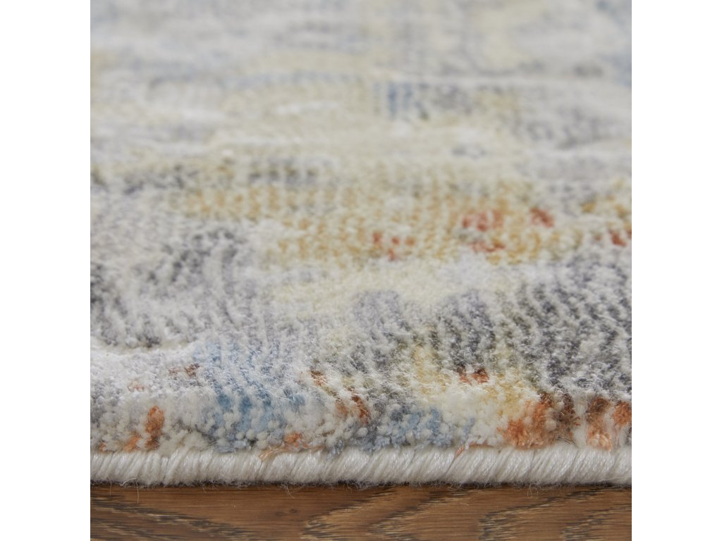 Braden Modern Abstract, Gray/Orange/Tan, 8' x 10' Area Rug - image 6