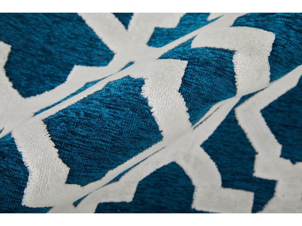 Saphir Mira Modern Geometric, Blue/Green/White, 9'-8" x 12'-7" Area Rug - image 4