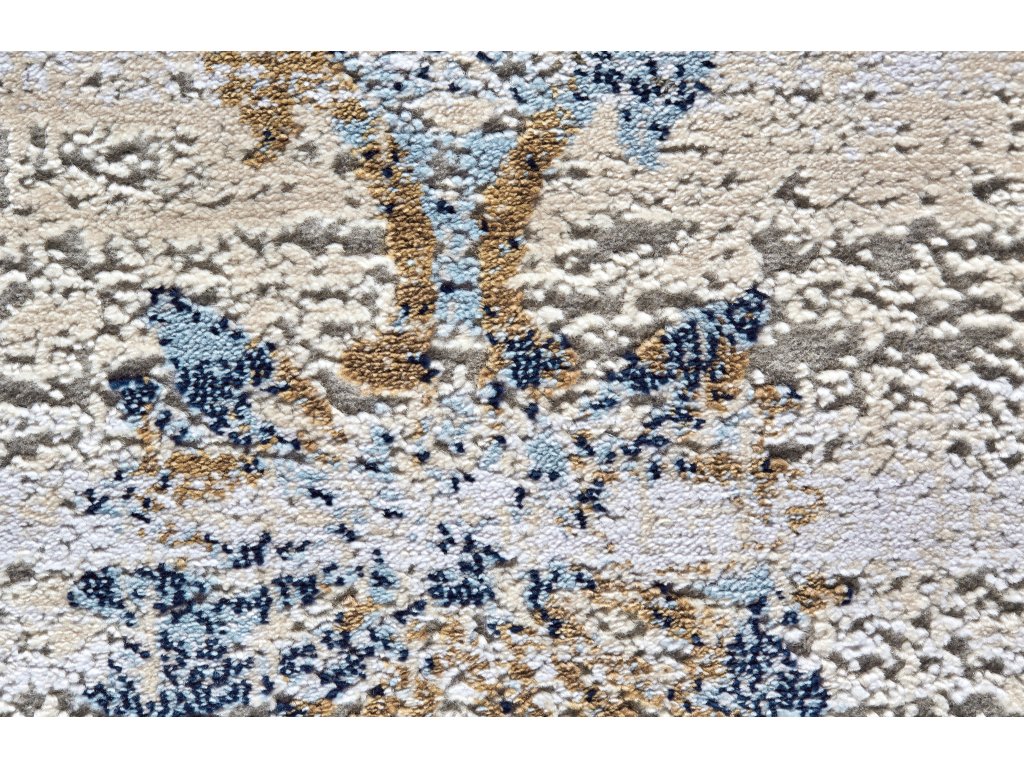 Marigold Transitional Medallion, Blue/Gray/Gold, 1'-8" x 2'-10" Accent Rug - image 2