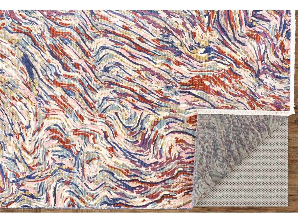 Torina Modern Abstract, Blue/Purple/Ivory, 9'-6" x 12'-7" Area Rug - image 3