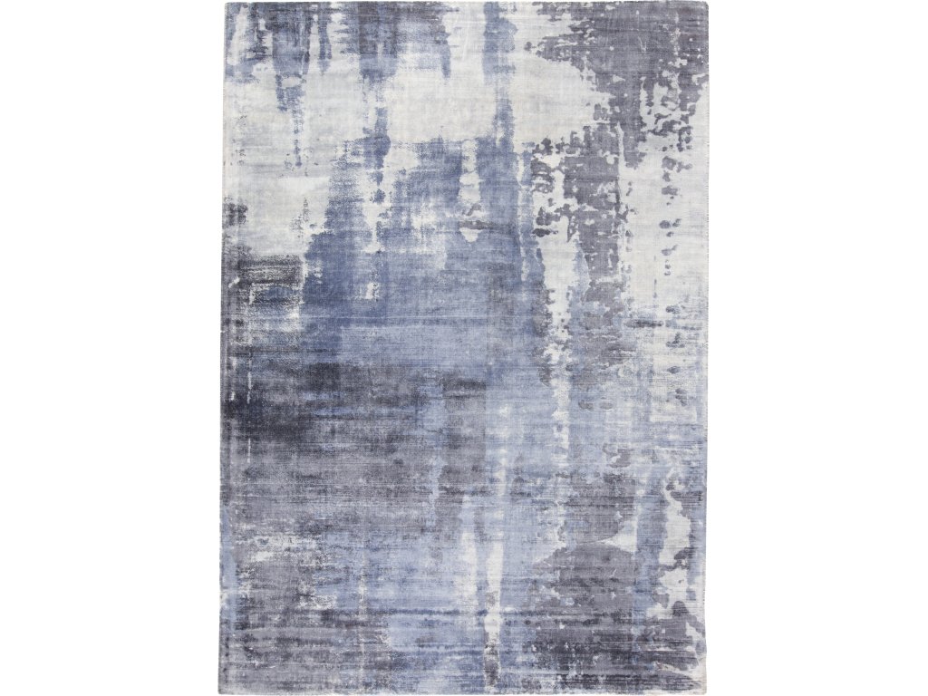 Emory Modern Abstract, Blue/Gray/Ivory, 2' x 3' Accent Rug - main image