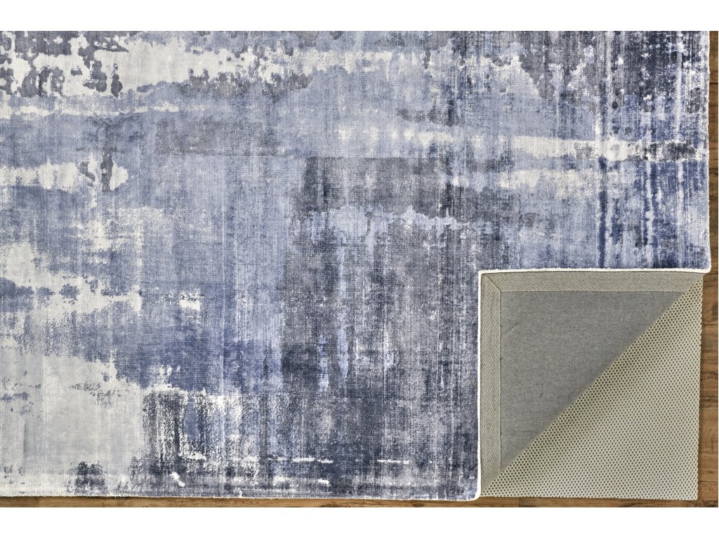 Emory Modern Abstract, Blue/Gray/Ivory, 2' x 3' Accent Rug - image 1