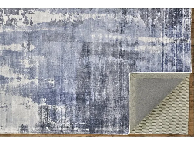 Emory Modern Abstract, Blue/Gray/Ivory, 2' x 3' Accent Rug - Alternative View