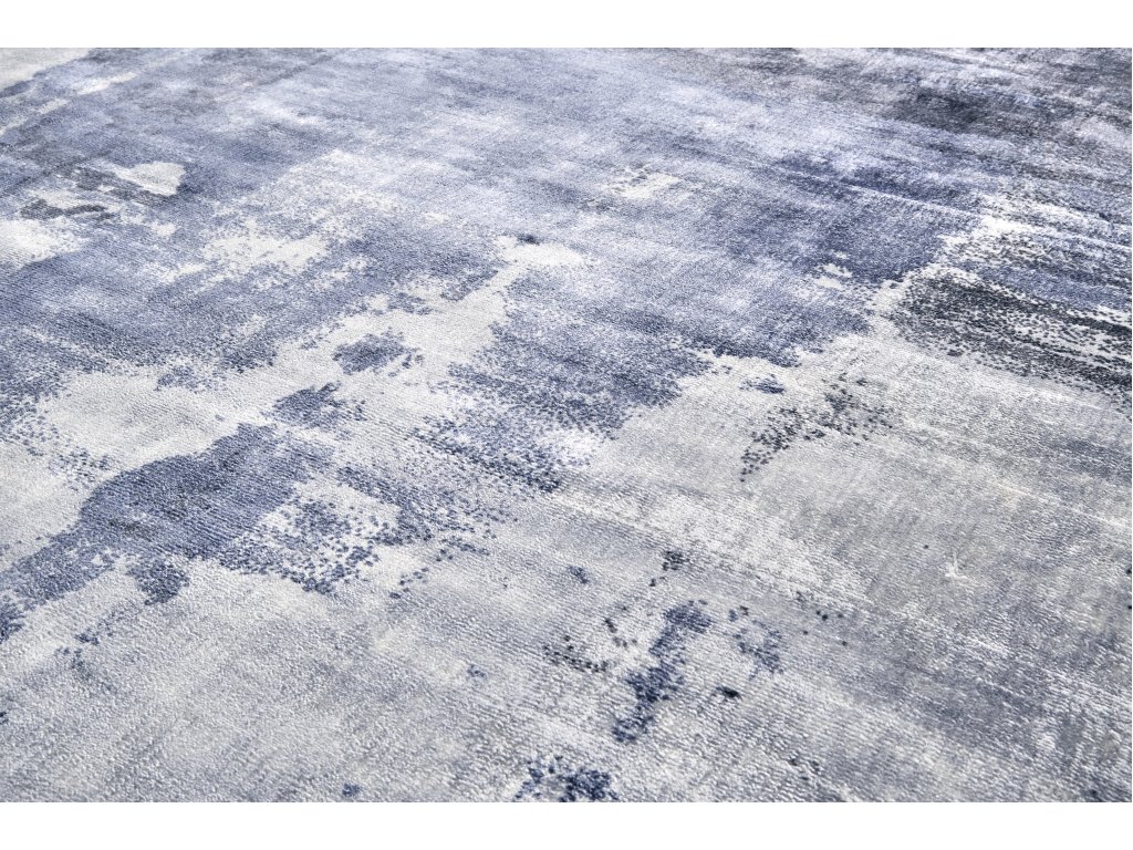 Emory Modern Abstract, Blue/Gray/Ivory, 2' x 3' Accent Rug - image 2