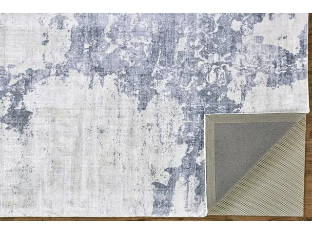 Emory Modern Abstract, Blue/Gray/Ivory, 2' x 3' Accent Rug - Alternative View
