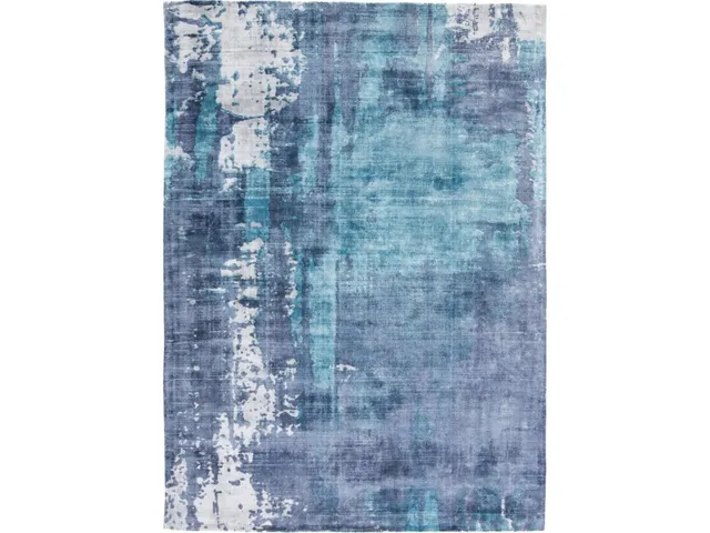 Emory Modern Abstract, Blue/Ivory, 5' x 8' Area Rug