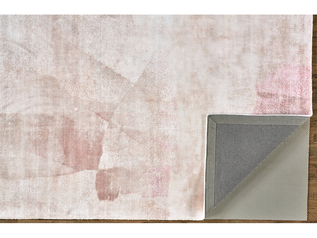 Emory Modern Abstract, Pink/Tan/Ivory, 2' x 3' Accent Rug - image 1