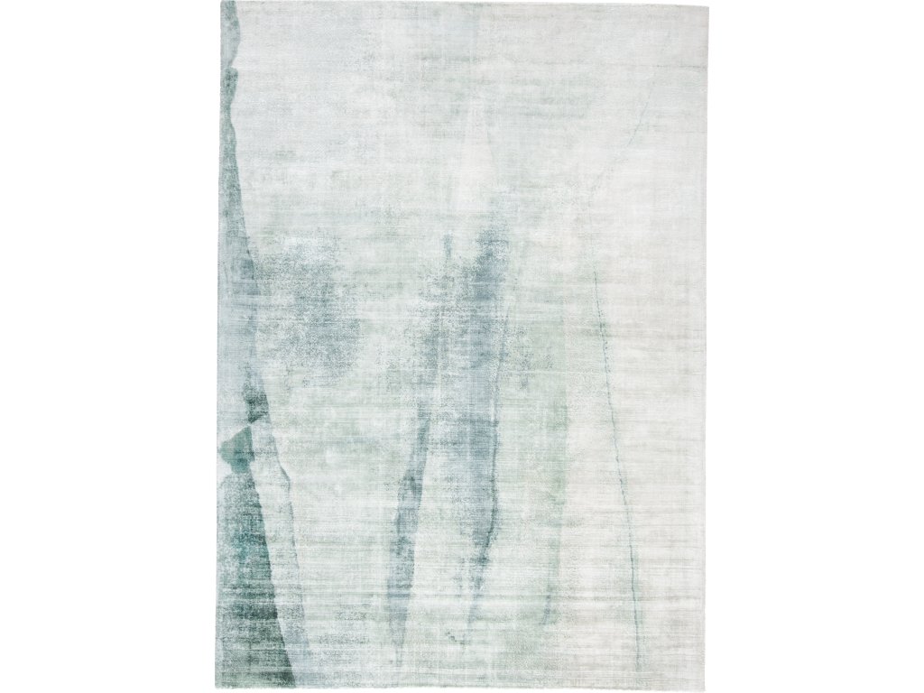 Emory Modern Abstract, Green/Ivory/Blue, 2' x 3' Accent Rug - main image