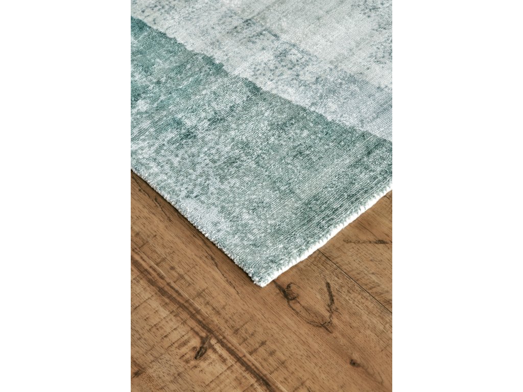 Emory Modern Abstract, Green/Ivory/Blue, 2' x 3' Accent Rug - image 3