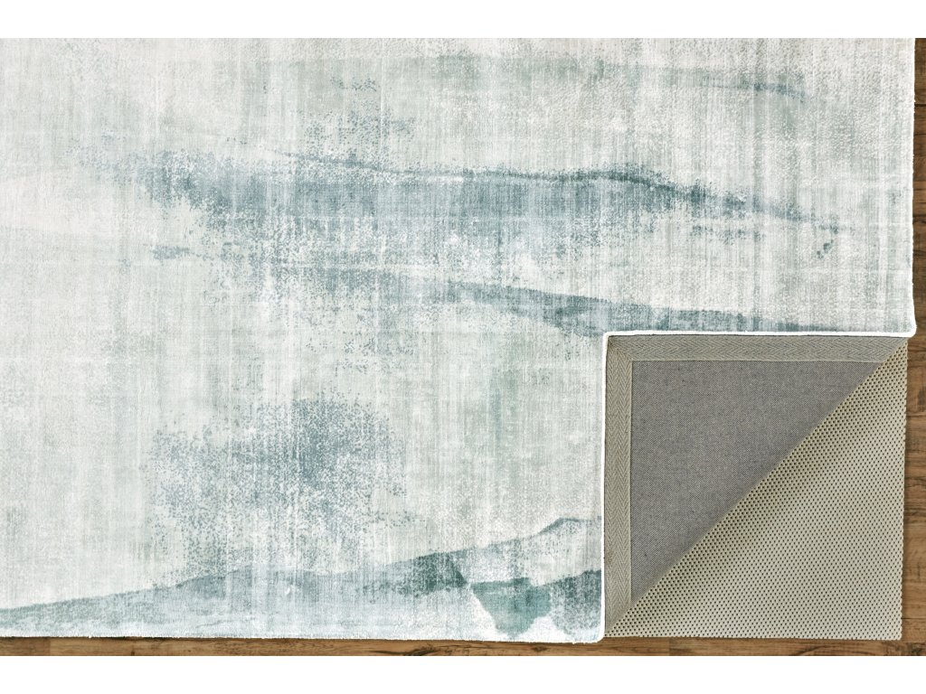 Emory Modern Abstract, Green/Ivory/Blue, 2' x 3' Accent Rug - image 1