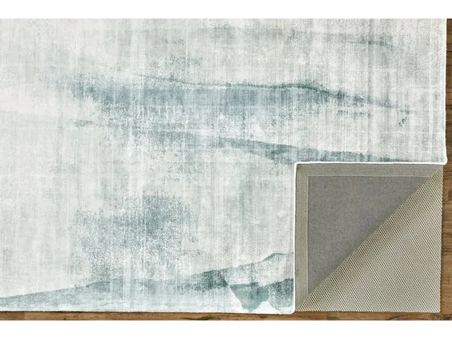 Emory Modern Abstract, Green/Ivory/Blue, 2' x 3' Accent Rug - Alternative View