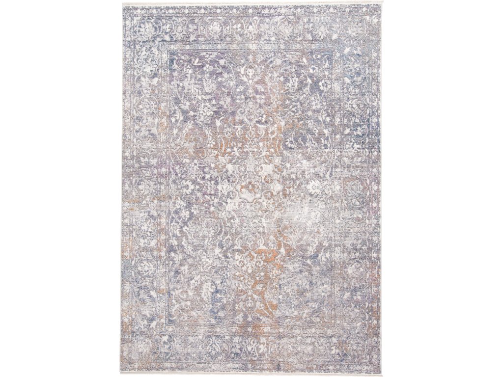 Cecily Transitional Distressed, Gray/Orange/Purple, 2' x 3' Accent Rug - main image