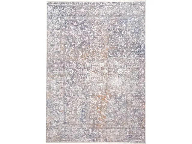 Cecily Transitional Distressed, Gray/Orange/Purple, 2' x 3' Accent Rug