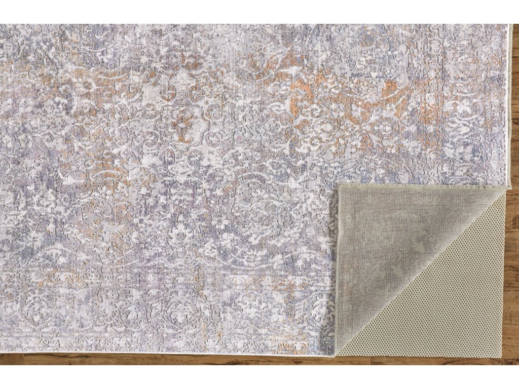 Cecily Transitional Distressed, Gray/Orange/Purple, 2' x 3' Accent Rug - image 1