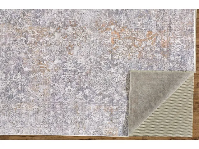 Cecily Transitional Distressed, Gray/Orange/Purple, 2' x 3' Accent Rug - Alternative View