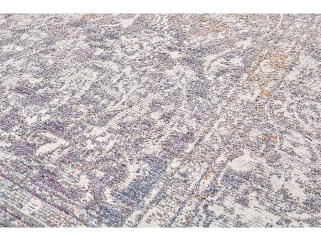 Cecily Transitional Distressed, Gray/Orange/Purple, 2' x 3' Accent Rug - image 2