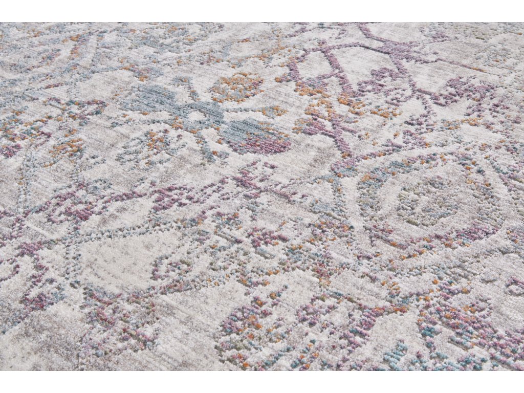 Cecily Transitional Distressed, Purple/Blue/Gold, 2'-3" x 8' Runner Rug - image 2