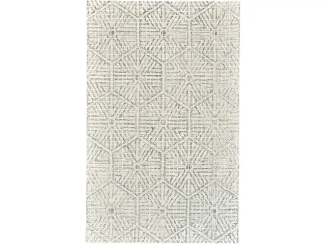Rhett Transitional Geometric, Ivory/Green/Tan, 8' x 10' Area Rug