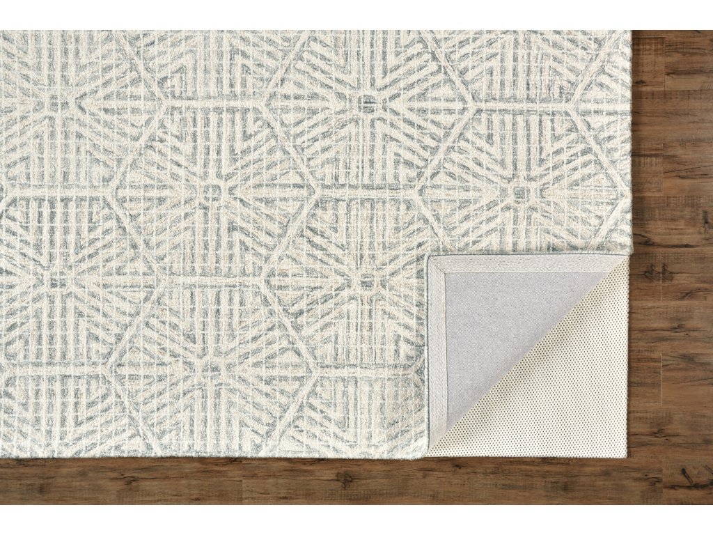 Rhett Transitional Geometric, Ivory/Green/Tan, 8' x 10' Area Rug - image 1