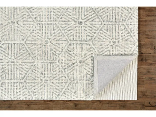 Rhett Transitional Geometric, Ivory/Green/Tan, 8' x 10' Area Rug - Alternative View