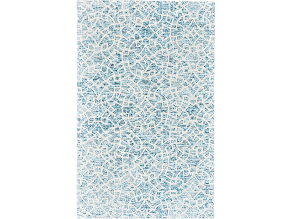 Rhett Transitional Geometric, Blue/Ivory, 5' x 8' Area Rug - main image