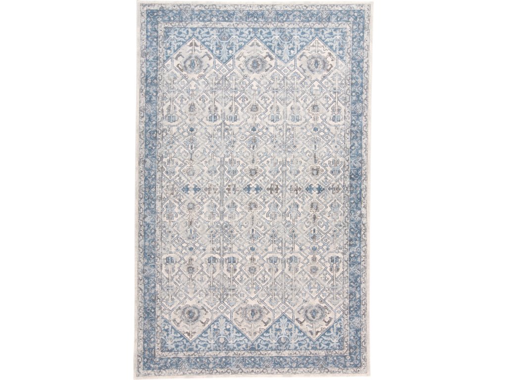 Ainsley Transitional Abstract, Blue/Ivory, 2' x 3' Accent Rug - main image