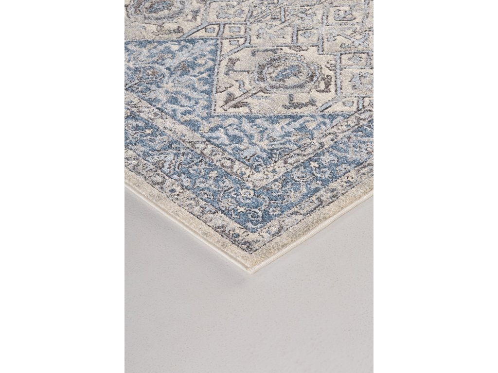 Ainsley Transitional Abstract, Blue/Ivory, 2' x 3' Accent Rug - image 3