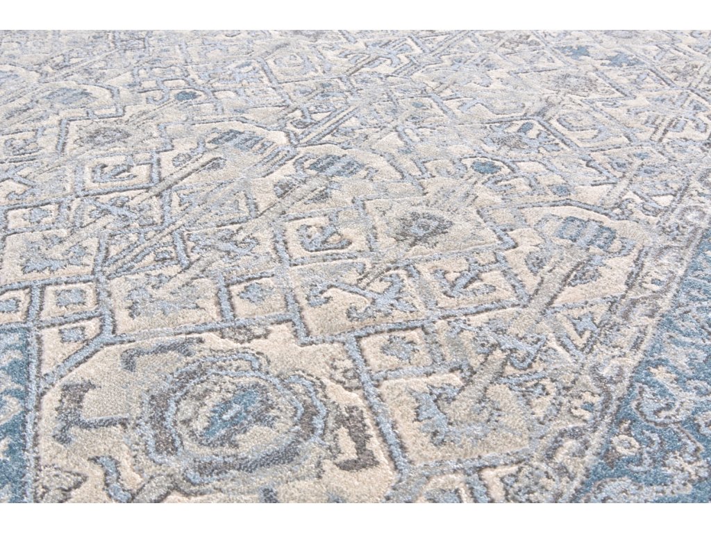 Ainsley Transitional Abstract, Blue/Ivory, 2' x 3' Accent Rug - image 2