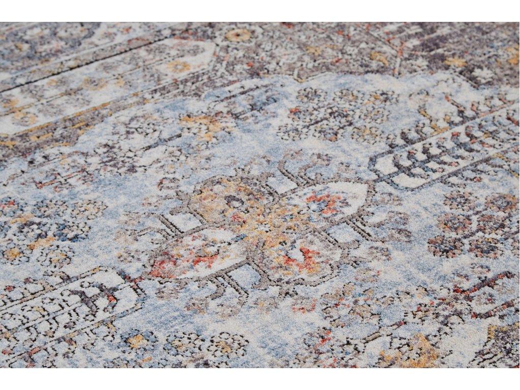 Armant Traditional Medallion, Gray/Blue/Gold, 2' x 3' Accent Rug - image 2