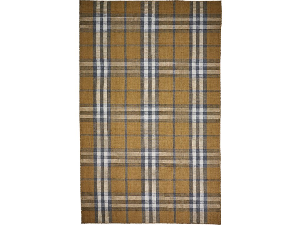 Crosby Transitional Plaid, Gold/Blue/White, 8' x 10' Area Rug - main image