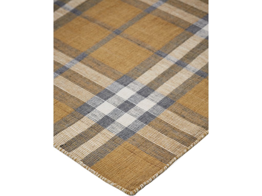 Crosby Transitional Plaid, Gold/Blue/White, 8' x 10' Area Rug - image 3
