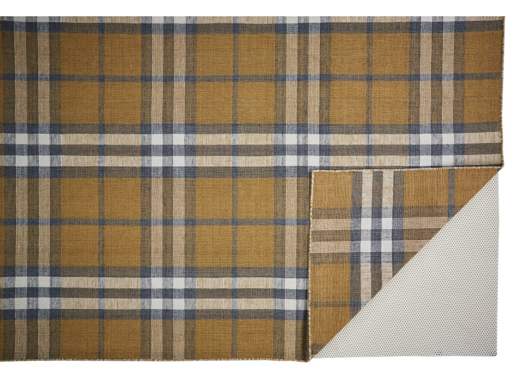 Crosby Transitional Plaid, Gold/Blue/White, 8' x 10' Area Rug - image 1