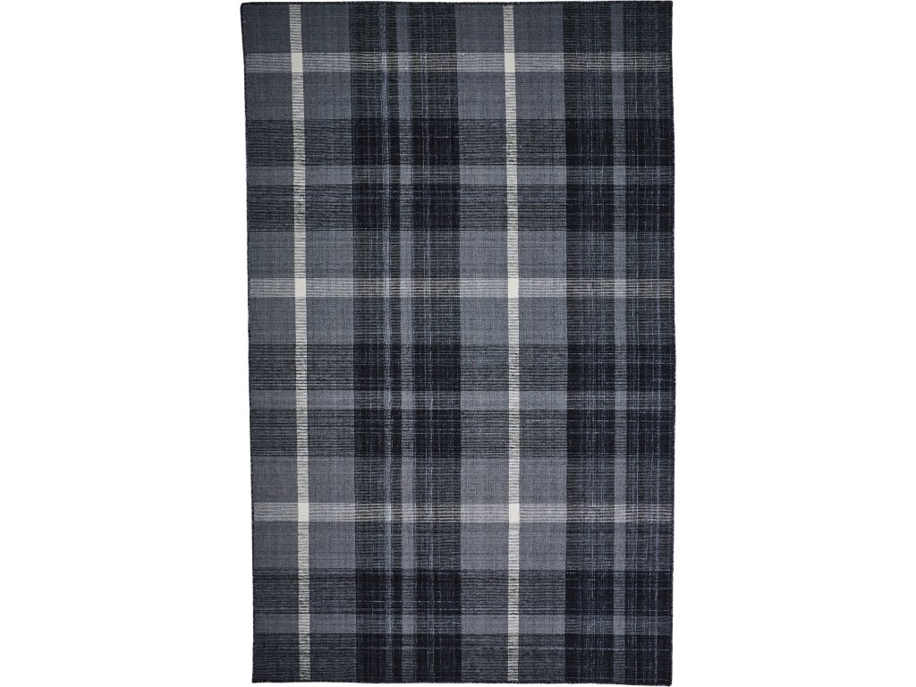 Crosby Transitional Plaid, Black/Gray/White, 2' x 3' Accent Rug - main image